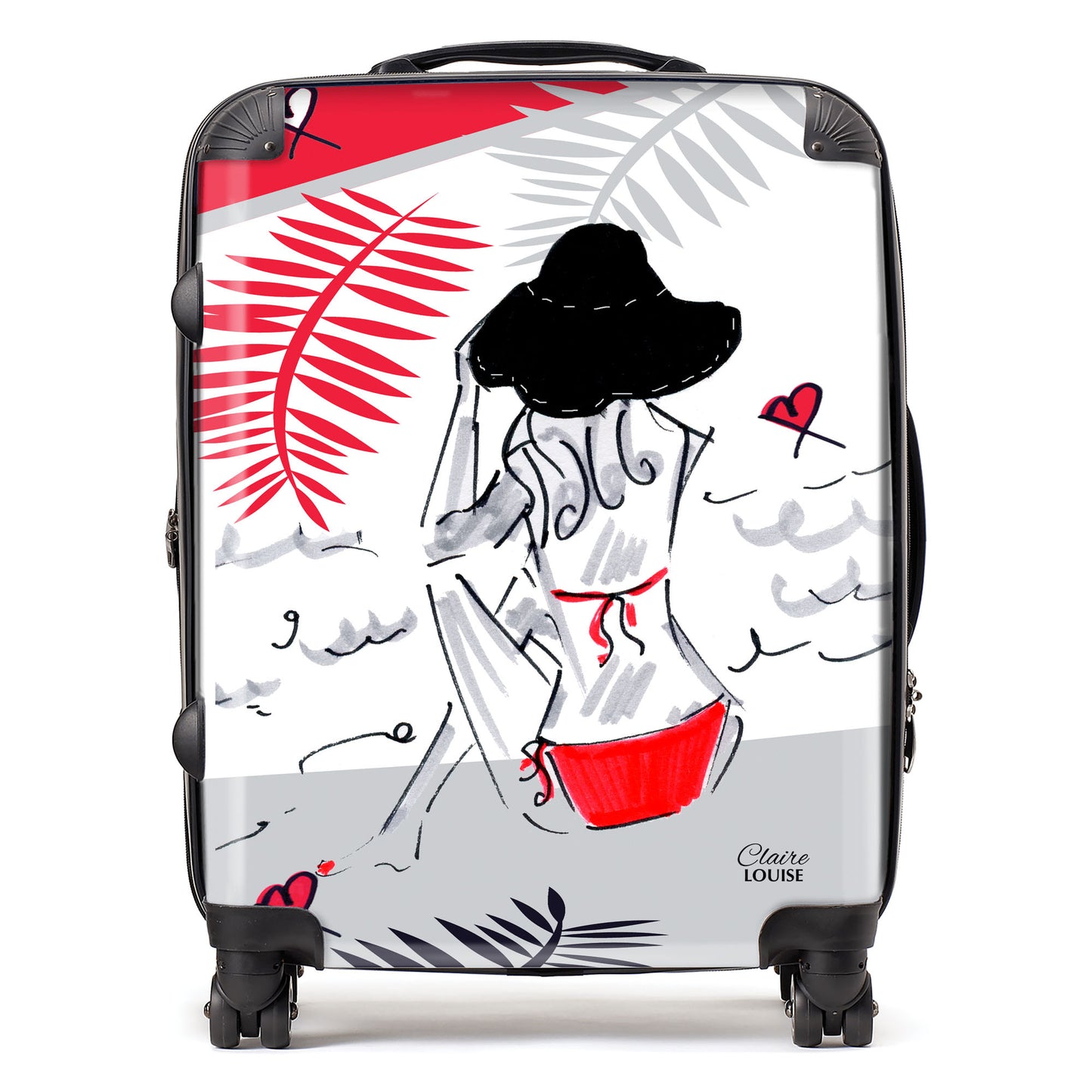 Girl On The Beach Suitcase