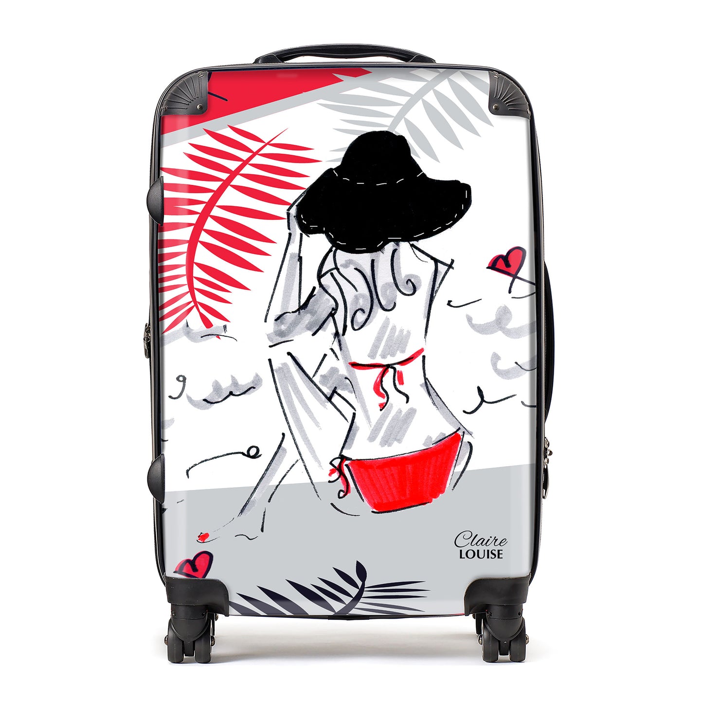 Girl On The Beach Suitcase