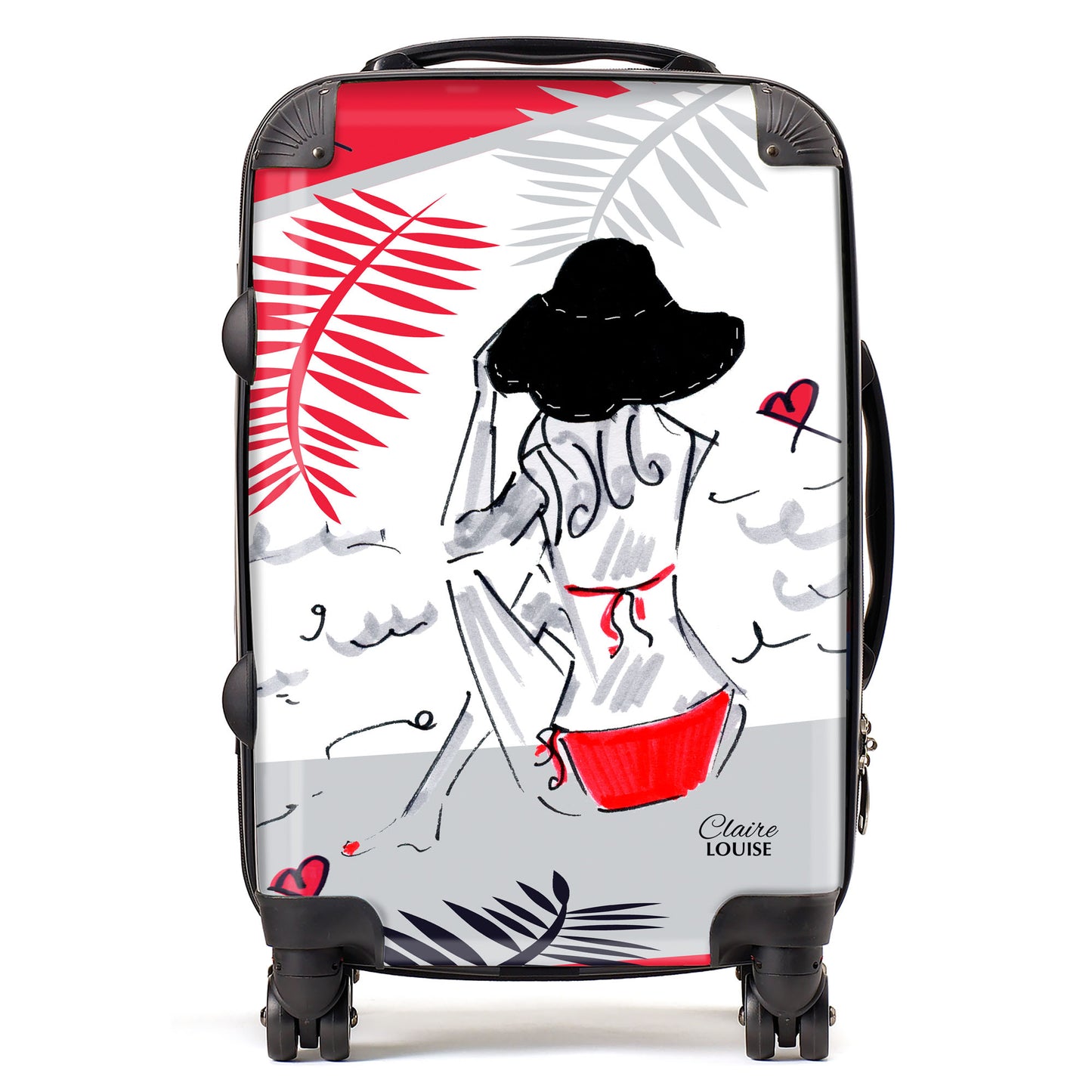 Girl On The Beach Suitcase