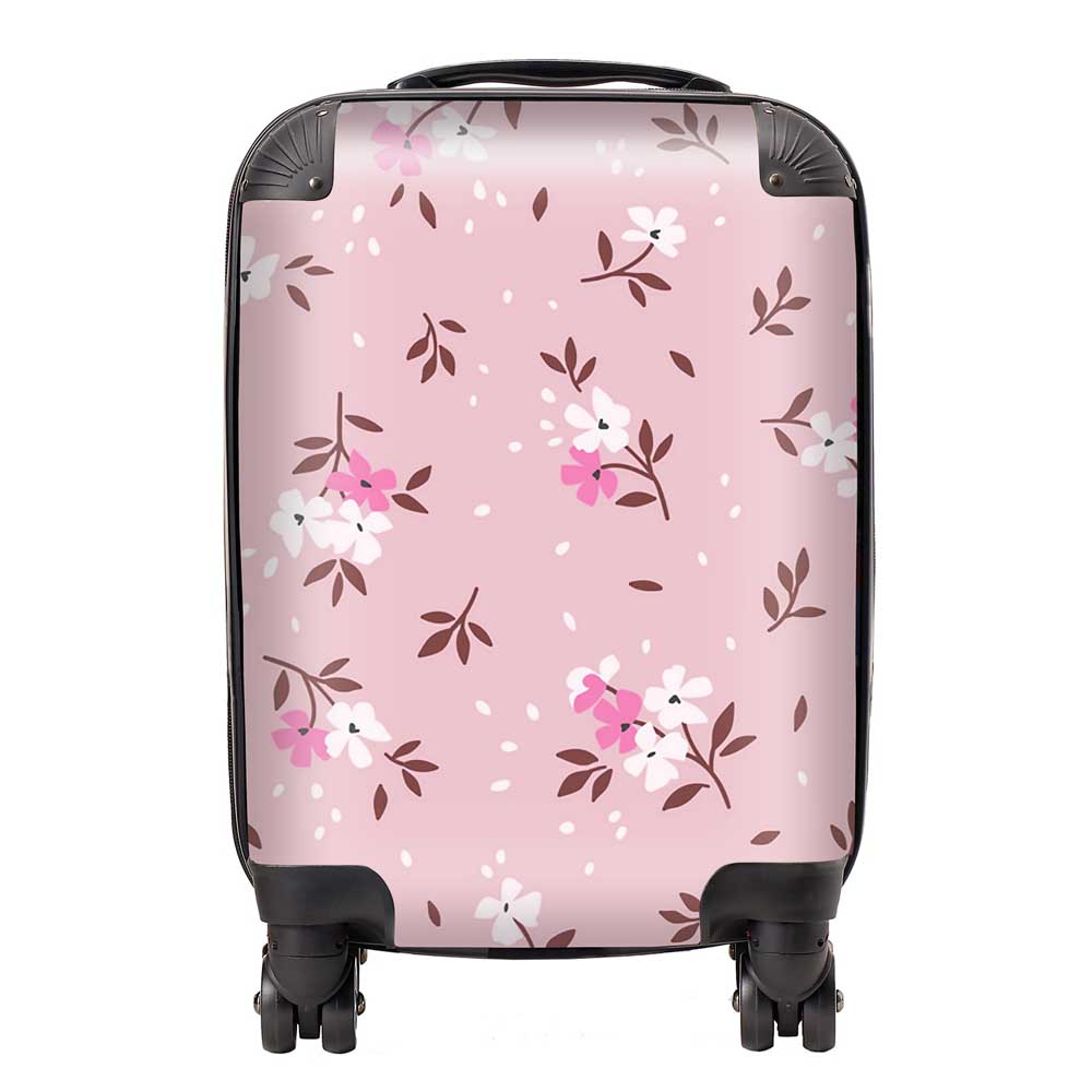 Pretty Pink Flower Pattern Suitcase