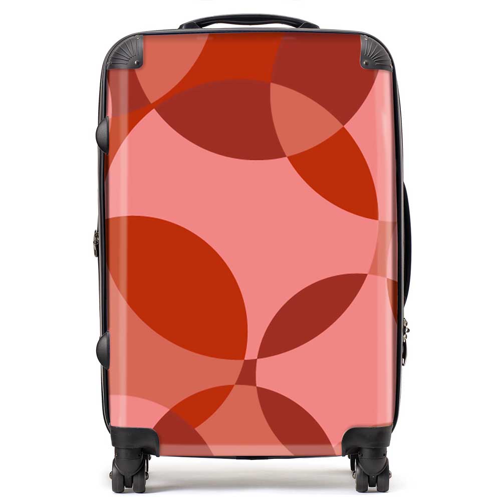 Red Circle Pattern Suitcase