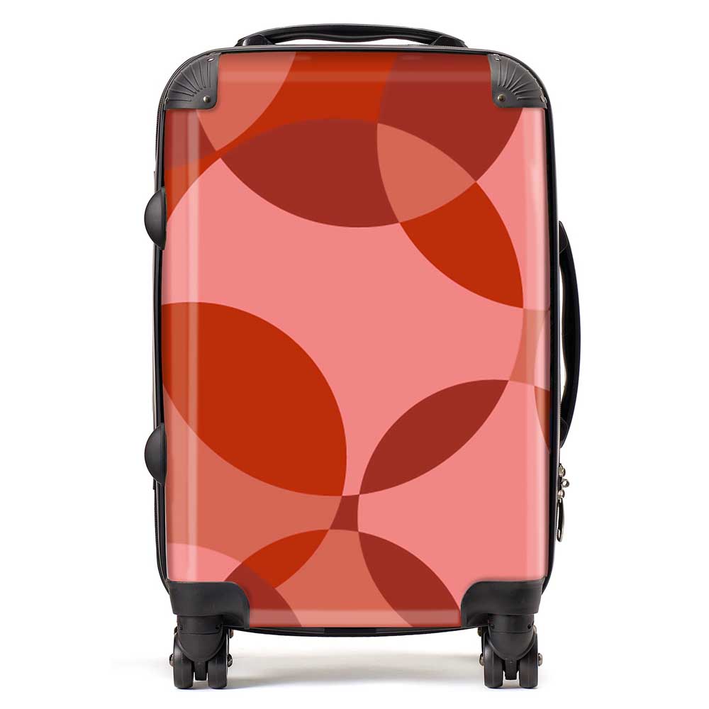 Red Circle Pattern Suitcase