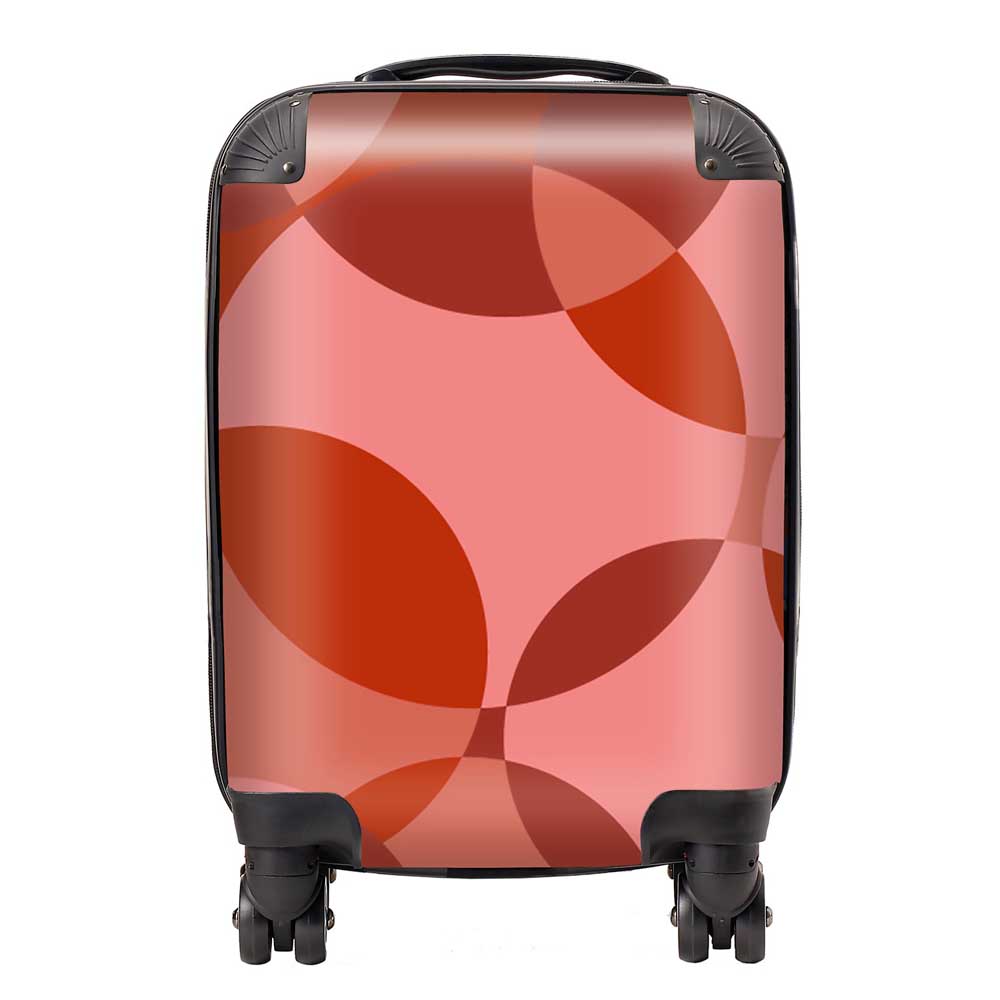 Red Circle Pattern Suitcase
