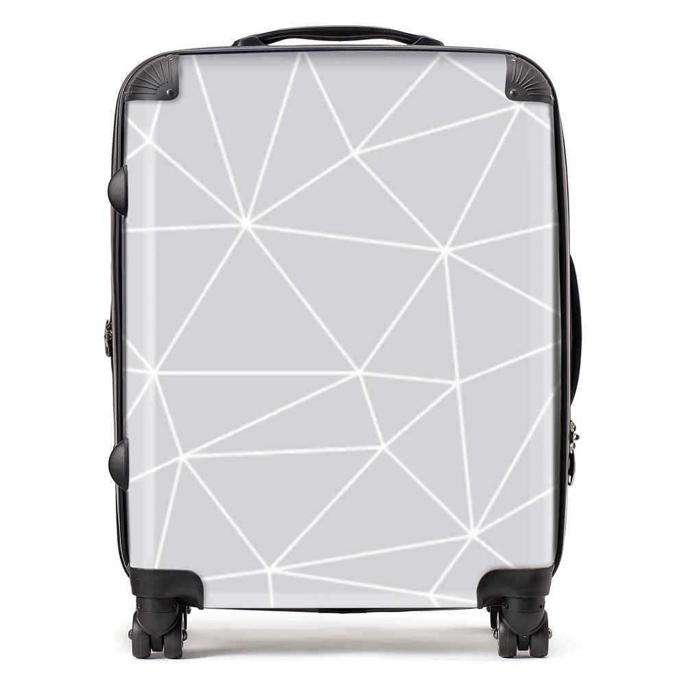 Geometric Triangle Pattern Suitcase