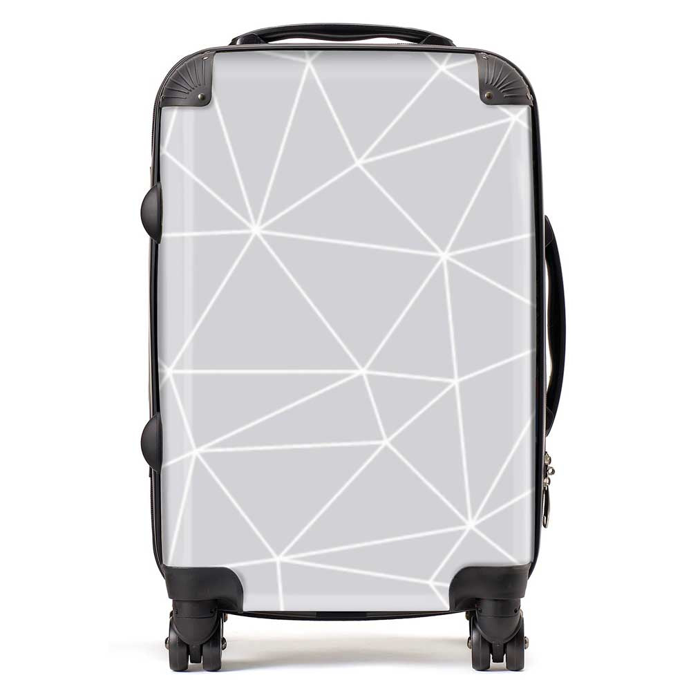 Geometric Triangle Pattern Suitcase