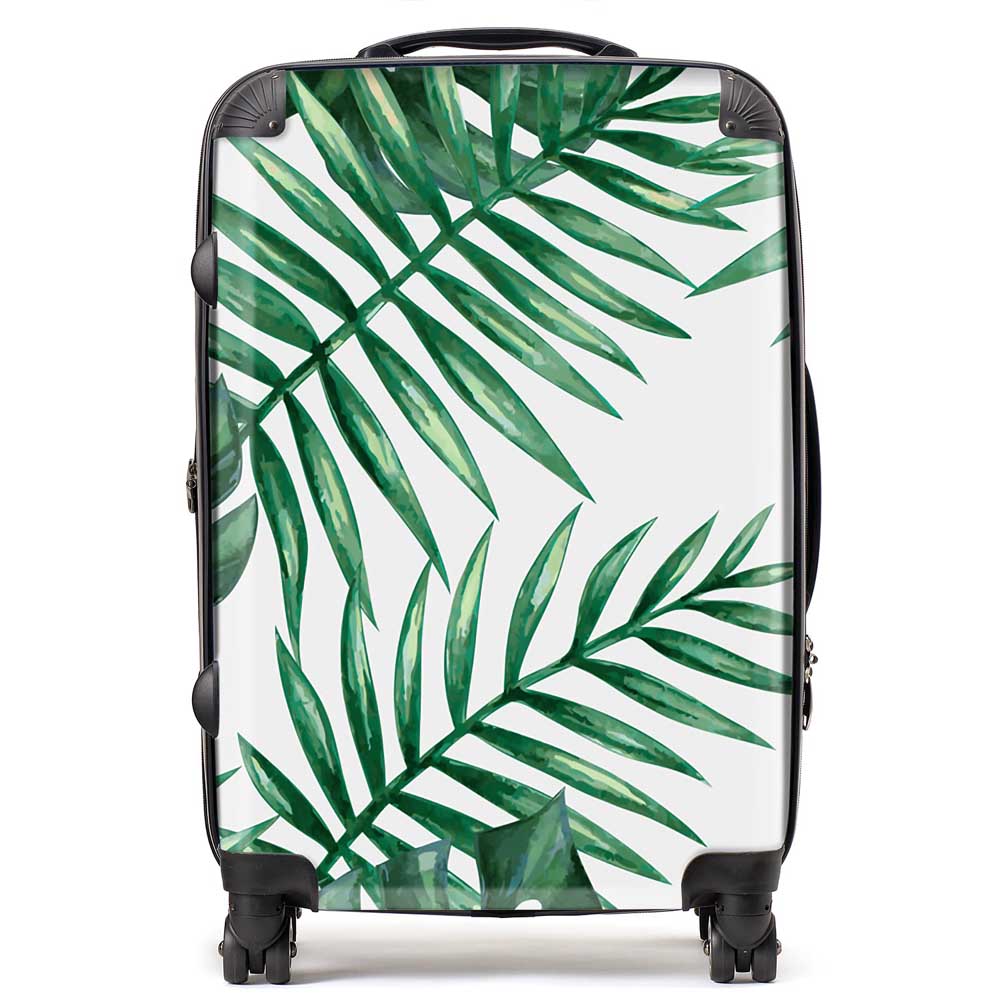 Watercolour Tropical Leaves Suitcase