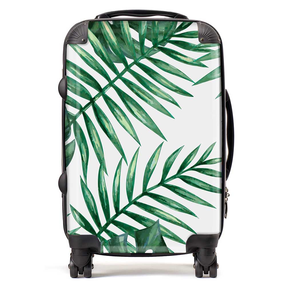 Watercolour Tropical Leaves Suitcase