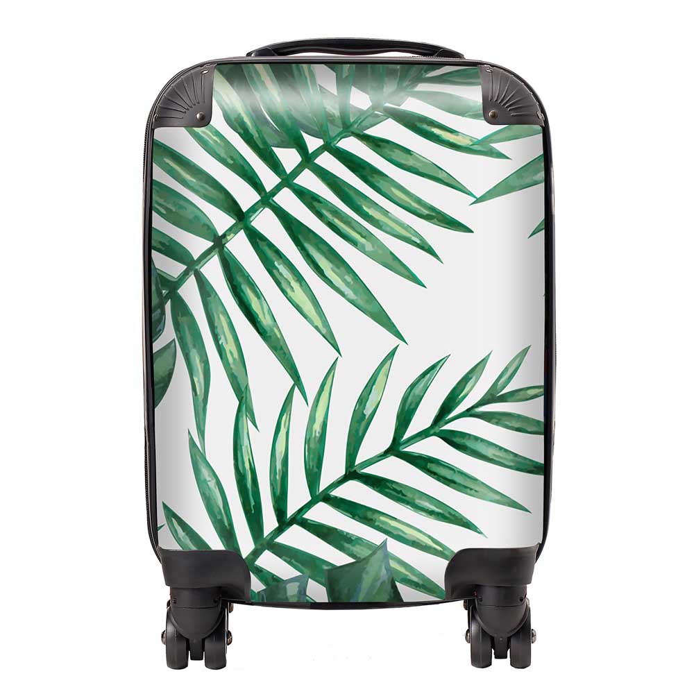 Watercolour Tropical Leaves Suitcase