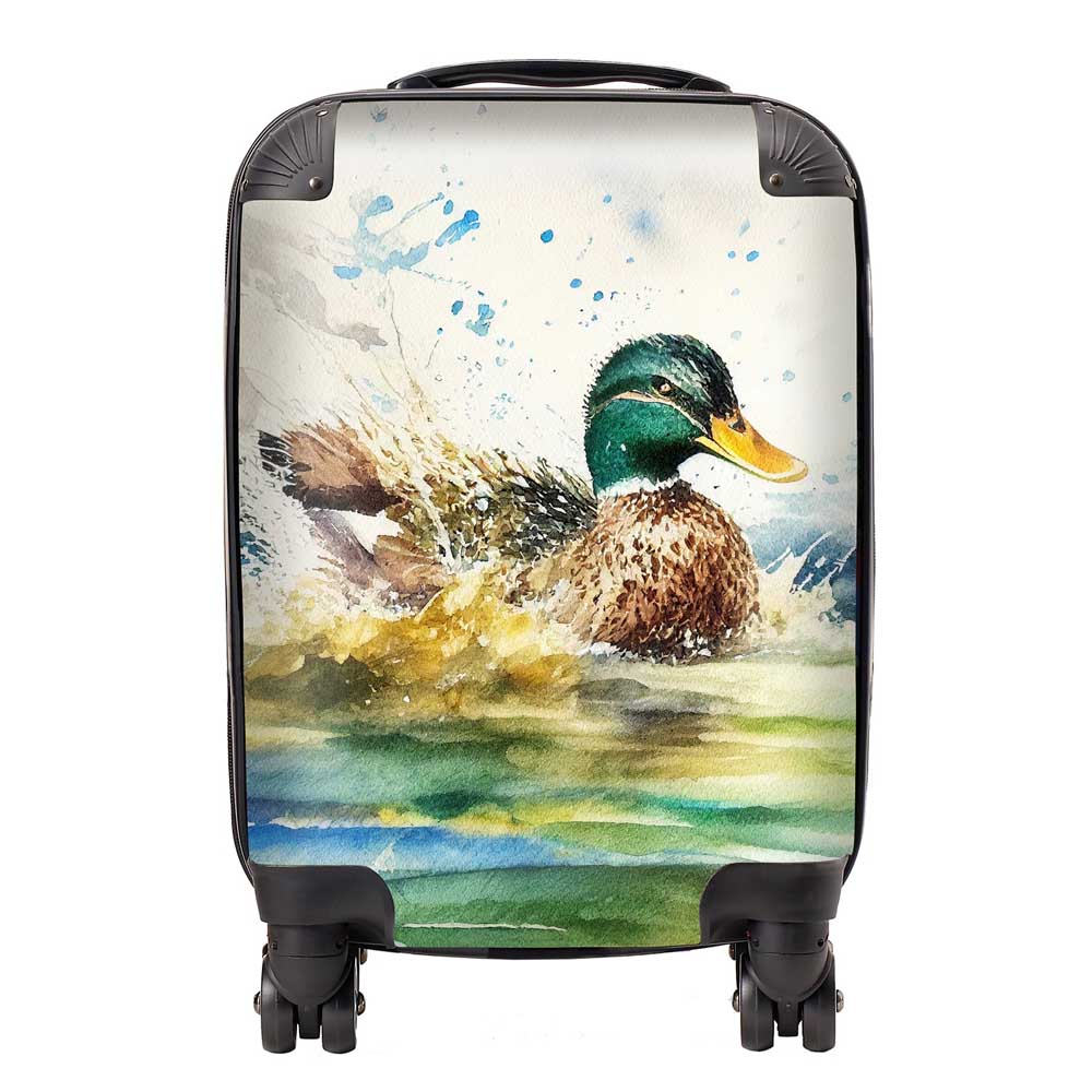 Splashing Mallard Watercolour Suitcase