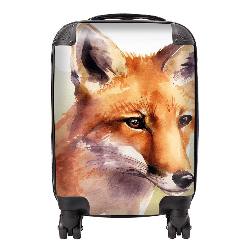 Fox Watercolour Suitcase