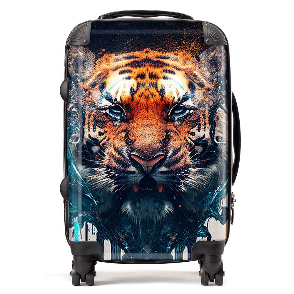 Tiger Face Splashart Suitcase