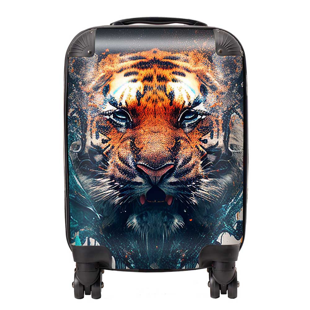 Tiger Face Splashart Suitcase