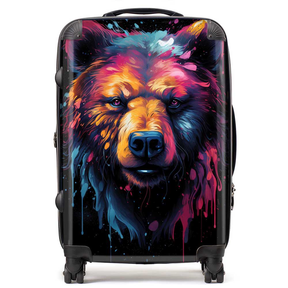 Splashart Bear Face Suitcase
