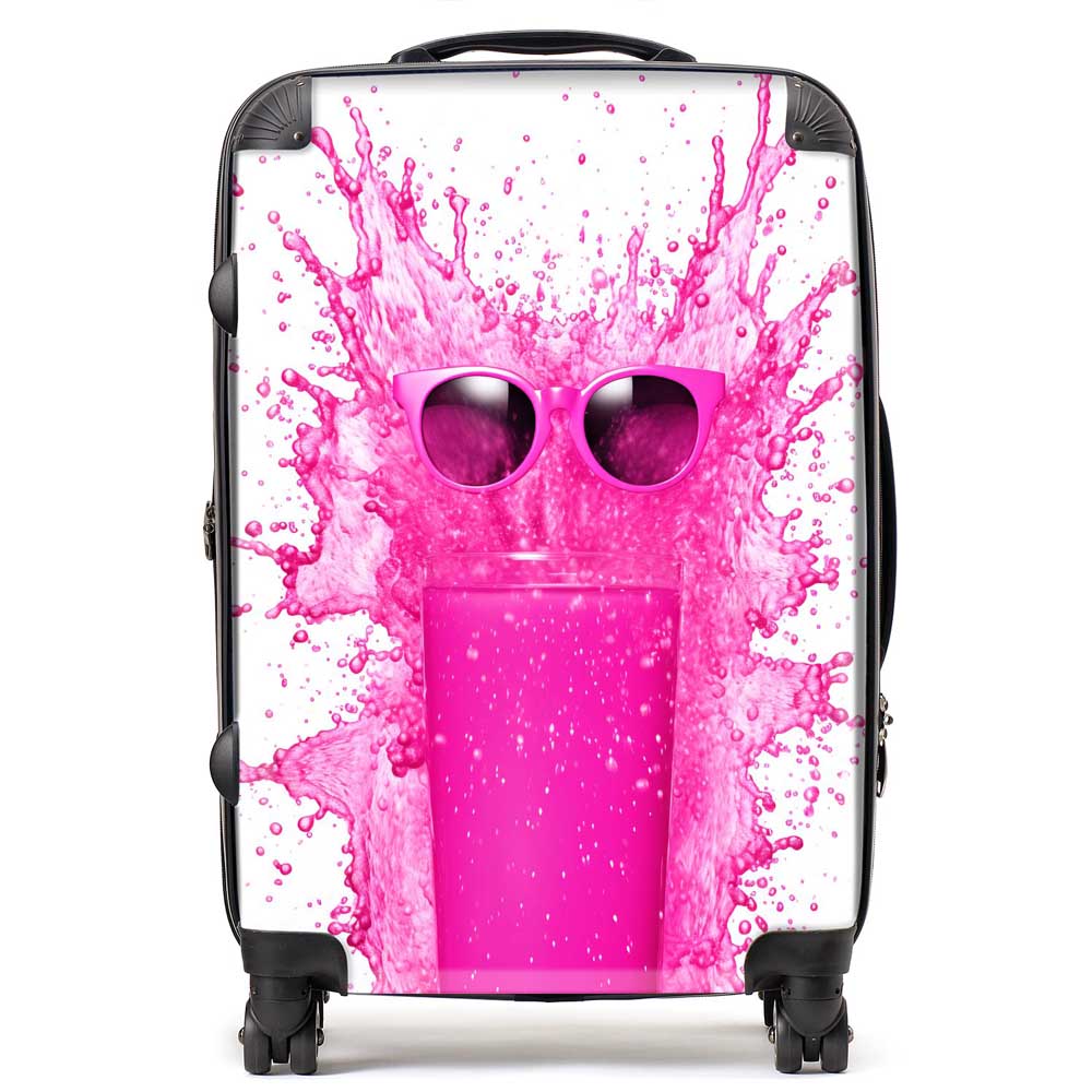 Pink Splashart Glass Suitcase