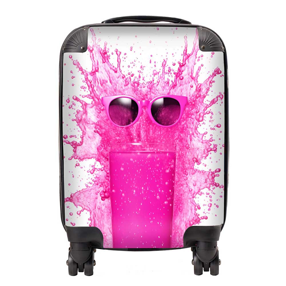 Pink Splashart Glass Suitcase