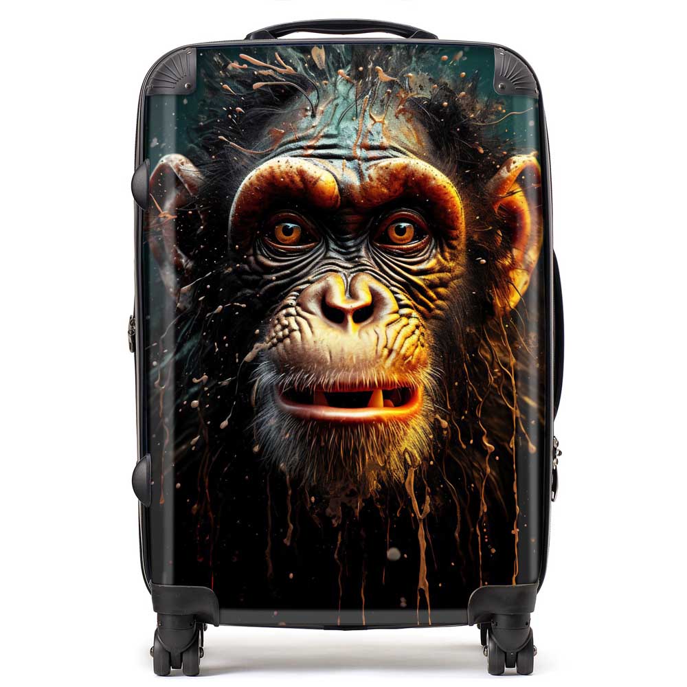 Splashart Monkey Face Suitcase