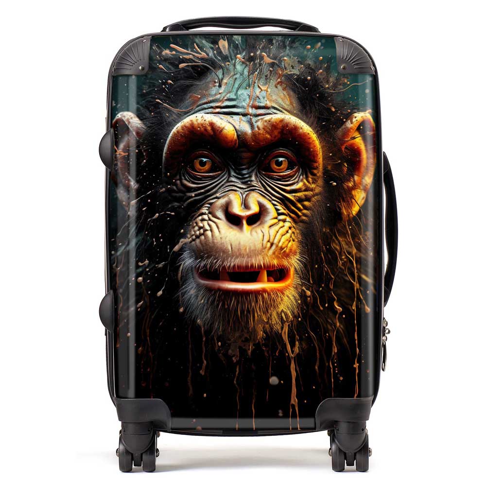 Splashart Monkey Face Suitcase
