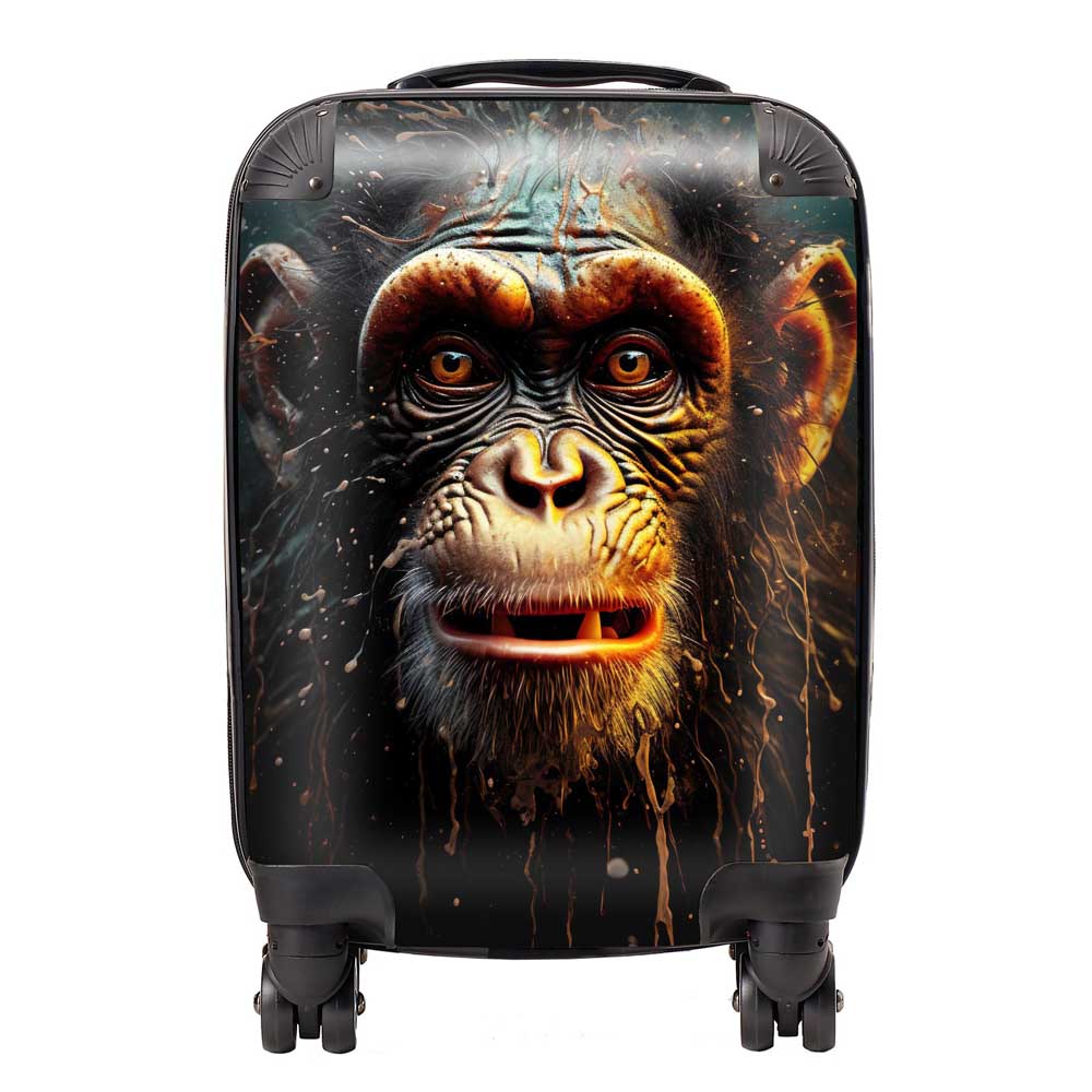 Splashart Monkey Face Suitcase