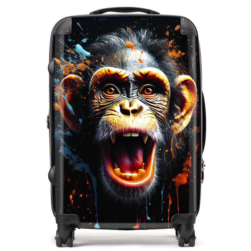 Monkey Face Splashart Suitcase