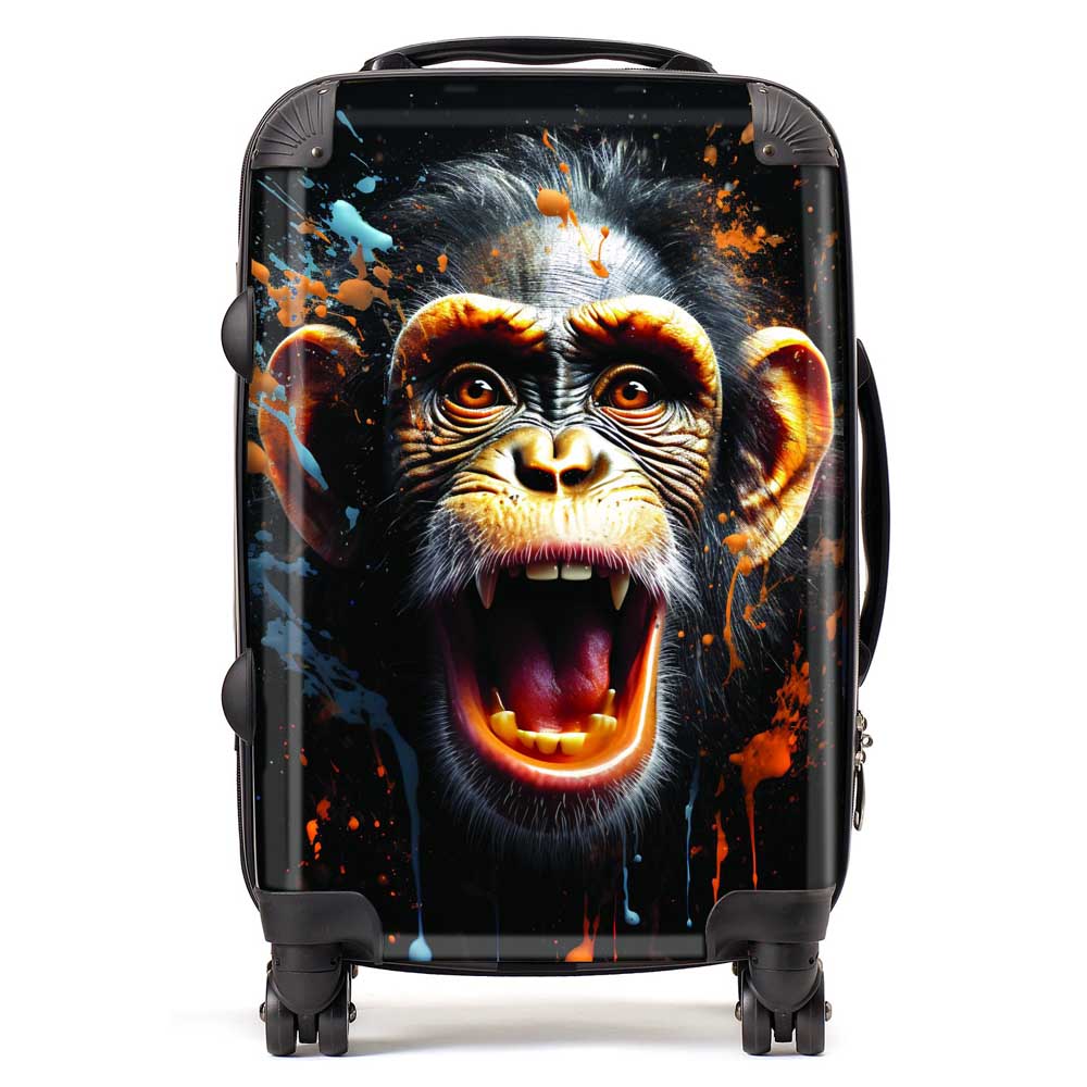 Monkey Face Splashart Suitcase