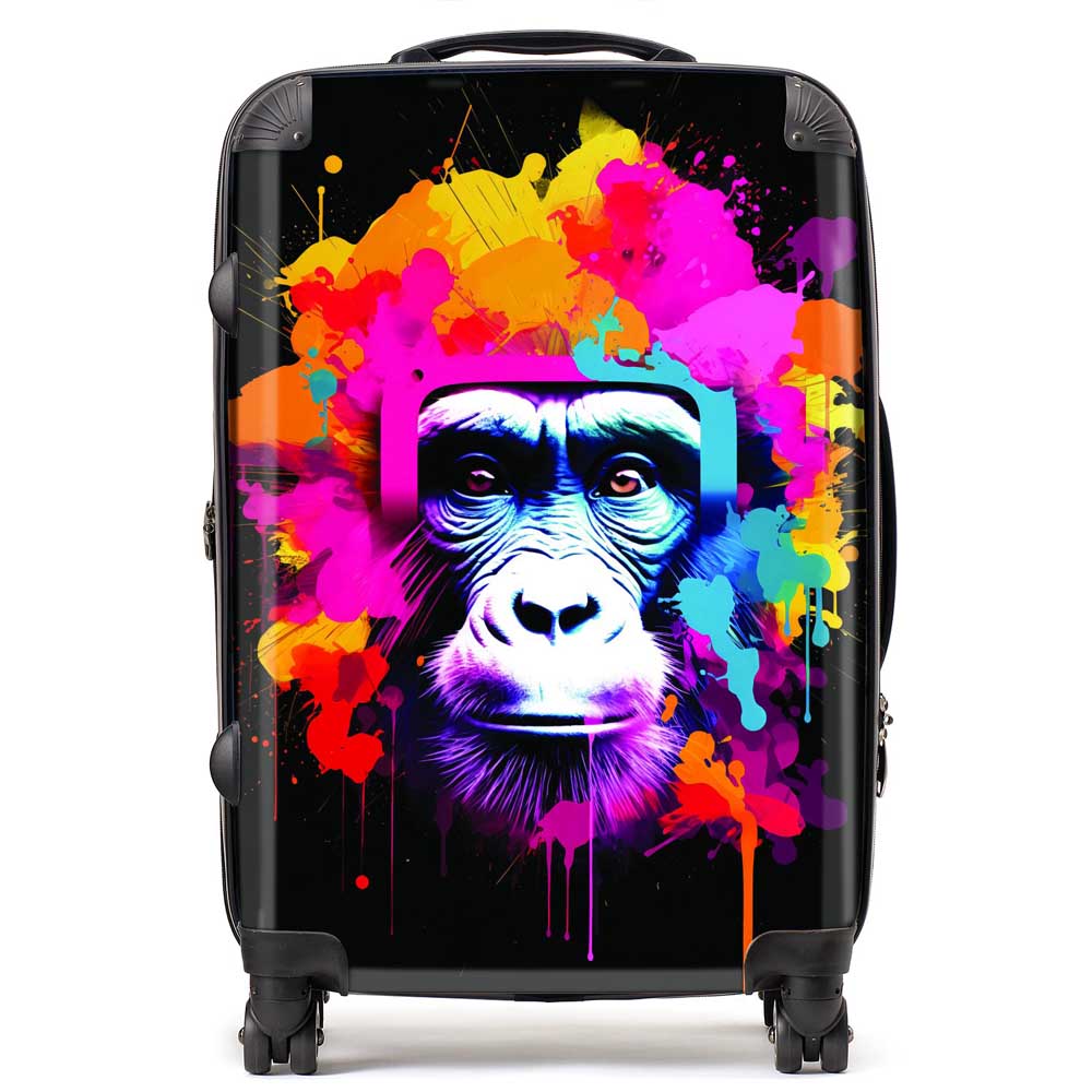 Multi Coloured Monkey Face Suitcase