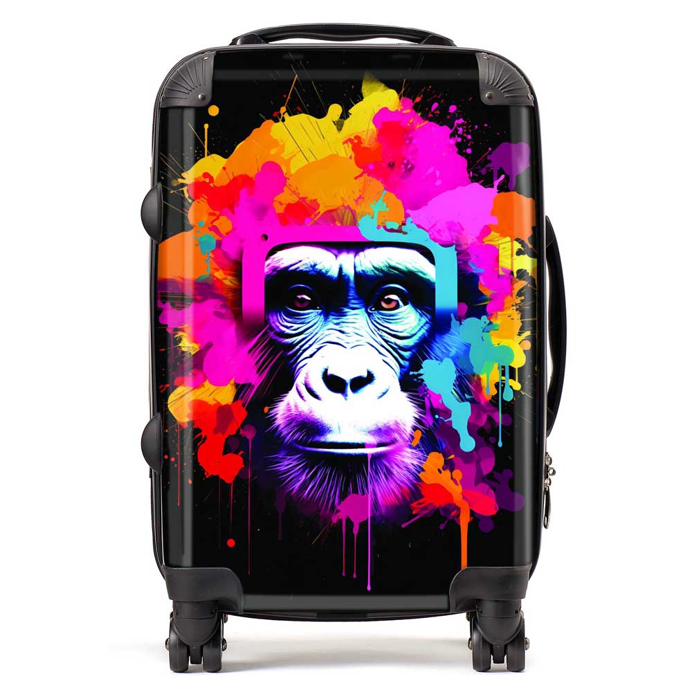 Multi Coloured Monkey Face Suitcase