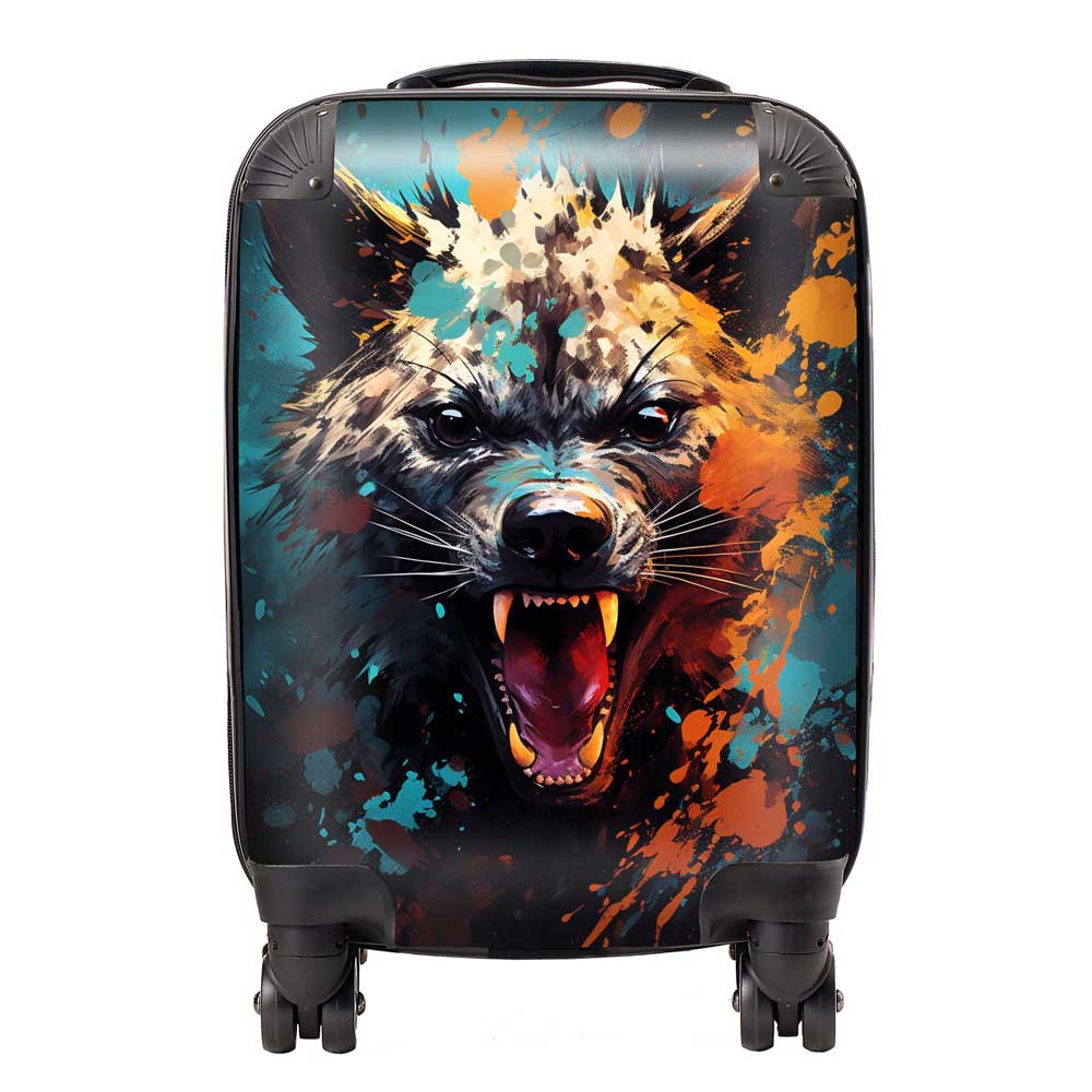 Splashart Angry Hyena Face Suitcase