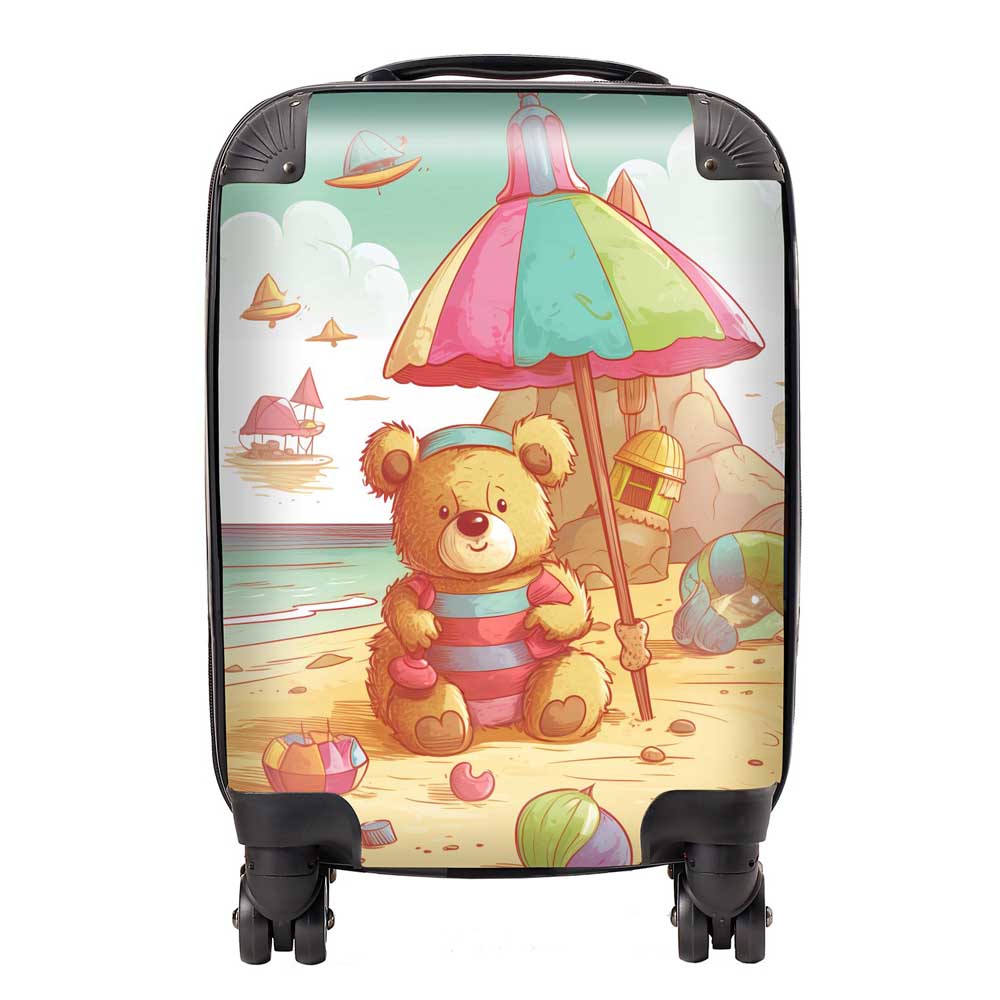 Teddy Bead On A Beach Holiday Suitcase