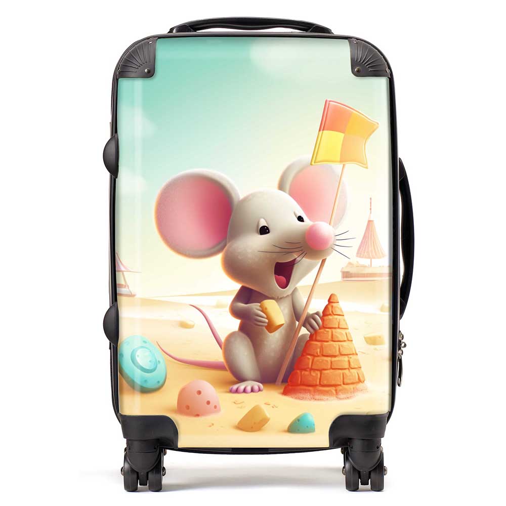 A Mouse On A Beach Holiday Suitcase