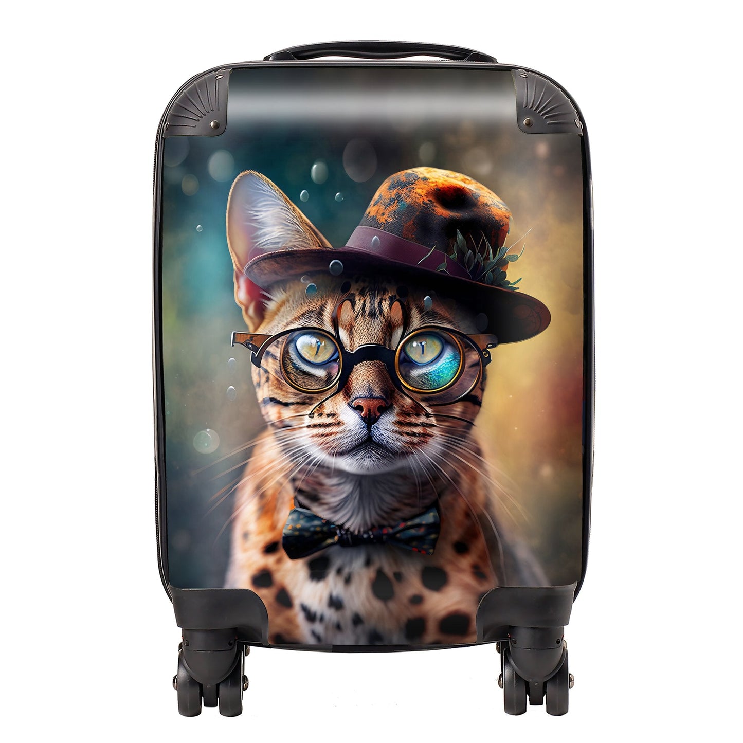 Bengal Cat Face Splashart Suitcase