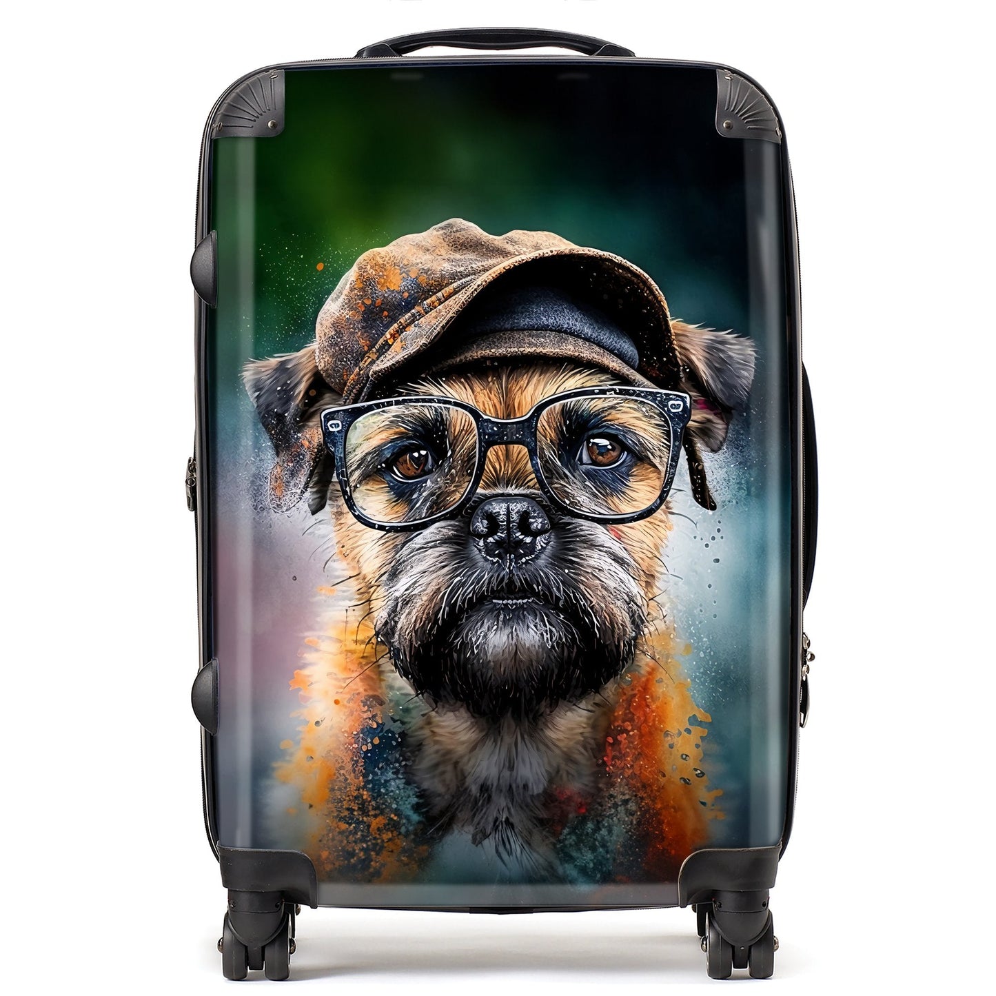Border Terrier Dog Splashart Suitcase