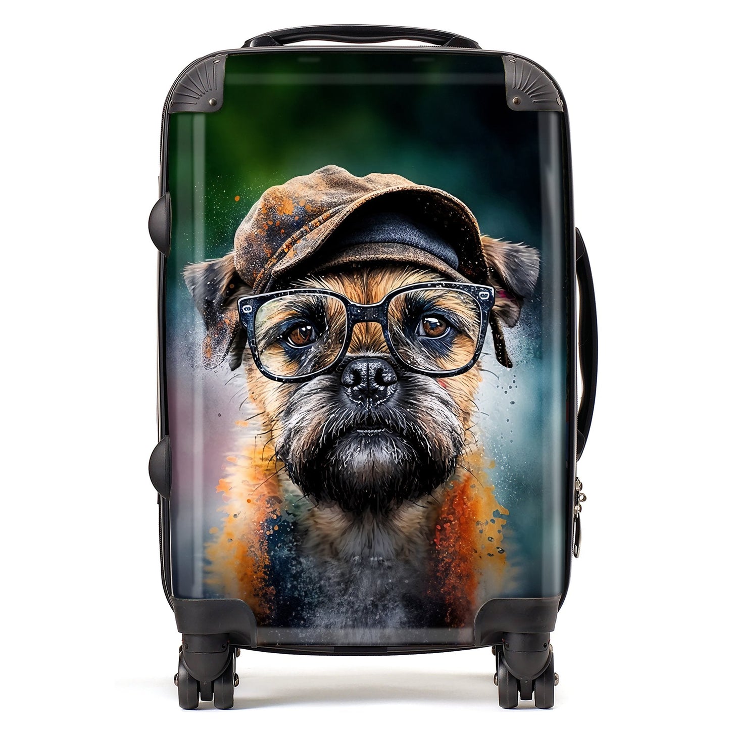 Border Terrier Dog Splashart Suitcase