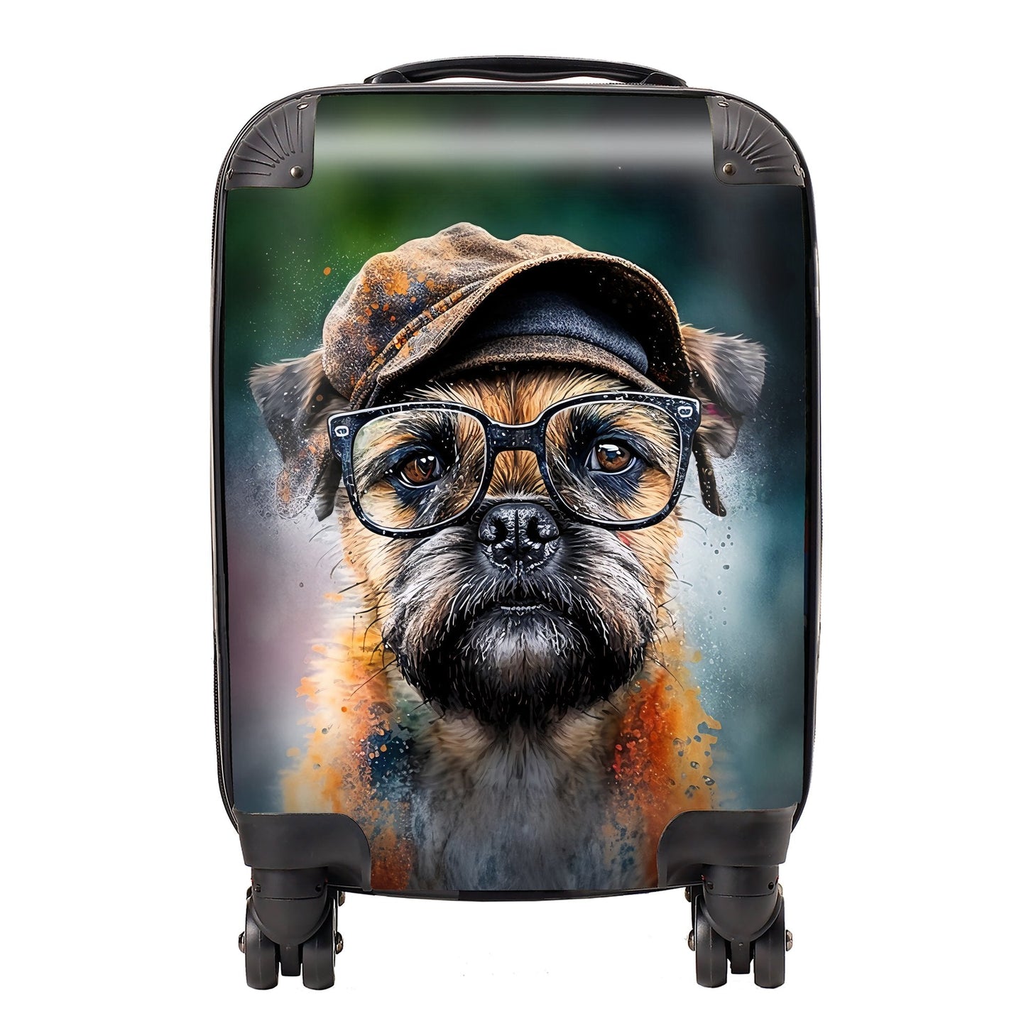 Border Terrier Dog Splashart Suitcase