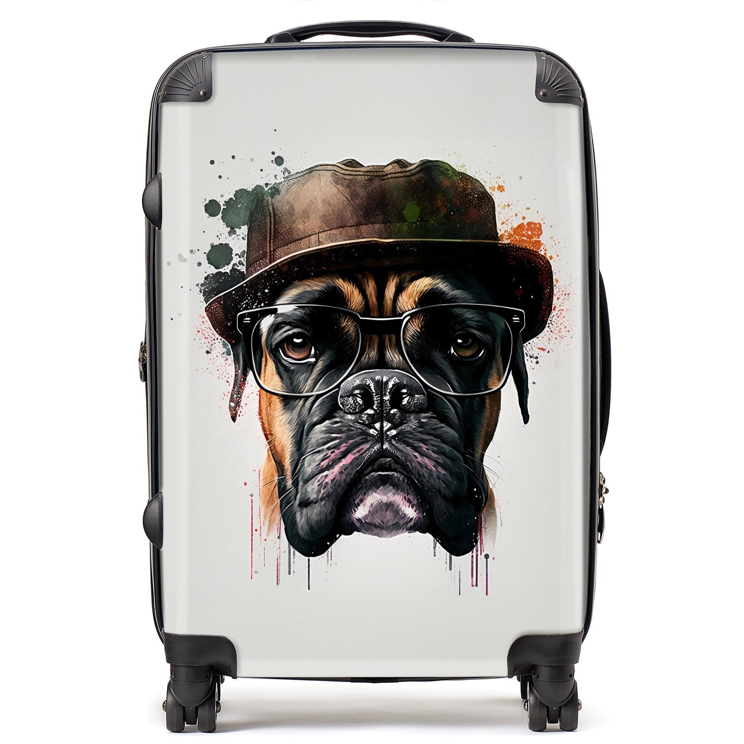 Boxer Dog Splashart Suitcase