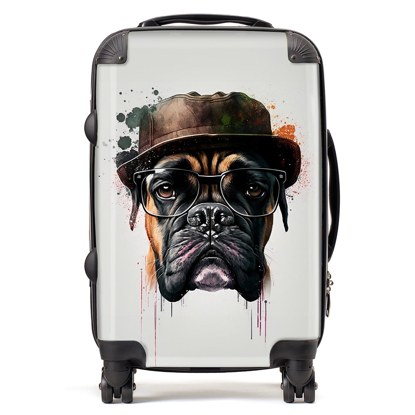 Boxer Dog Splashart Suitcase