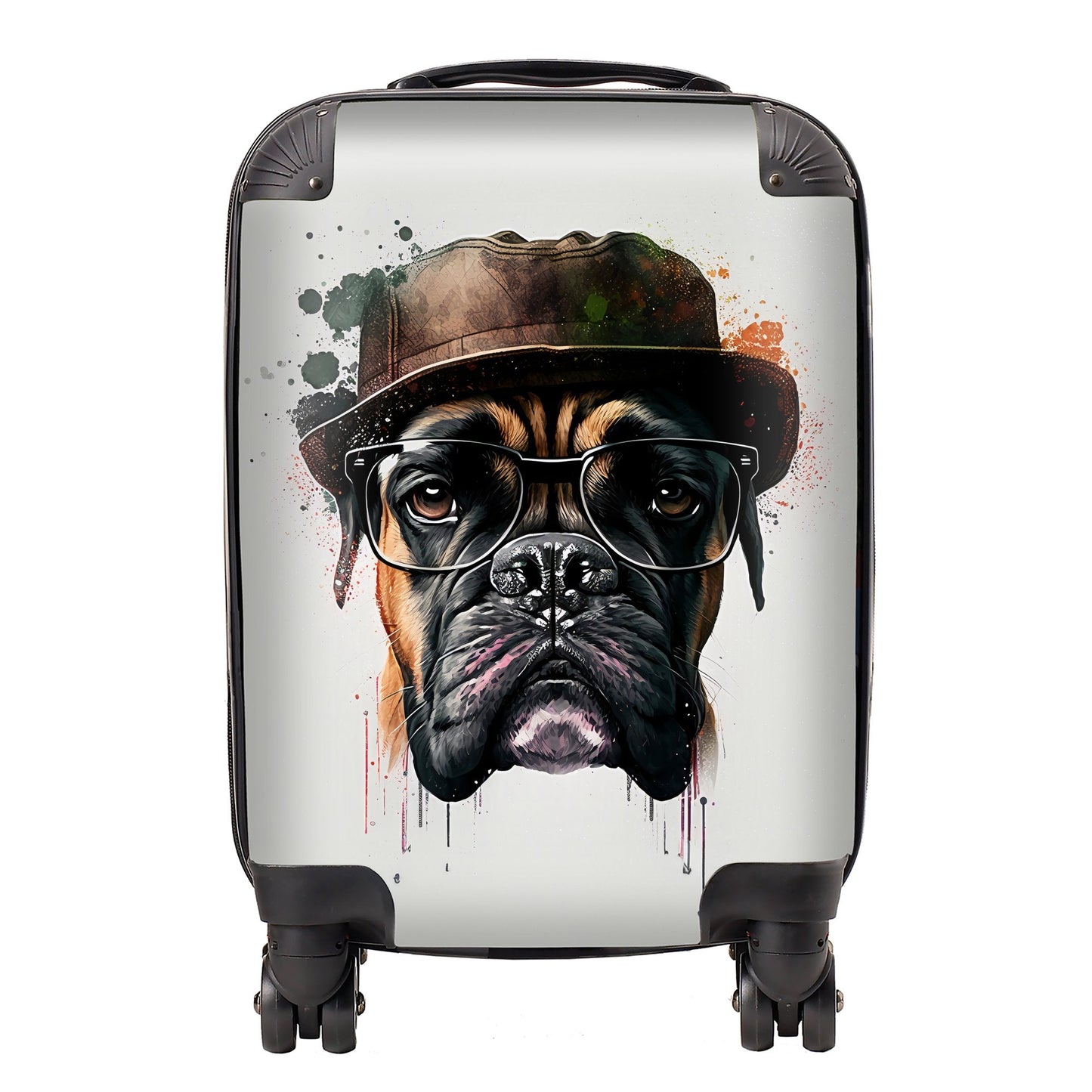 Boxer Dog Splashart Suitcase