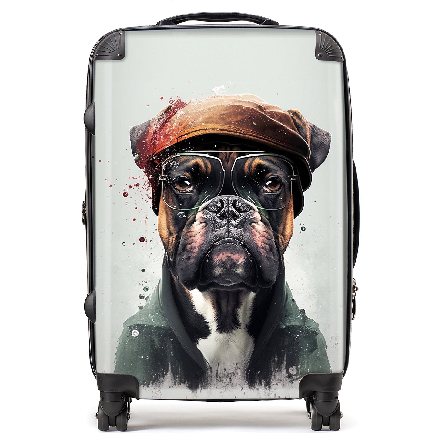 Boxer Dog With Hat Splashart Suitcase