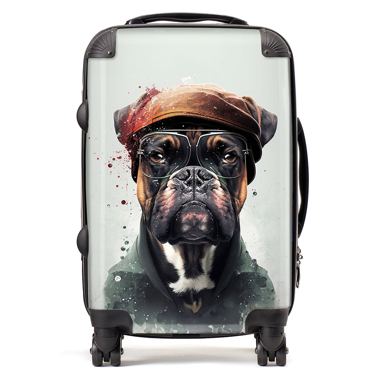 Boxer Dog With Hat Splashart Suitcase