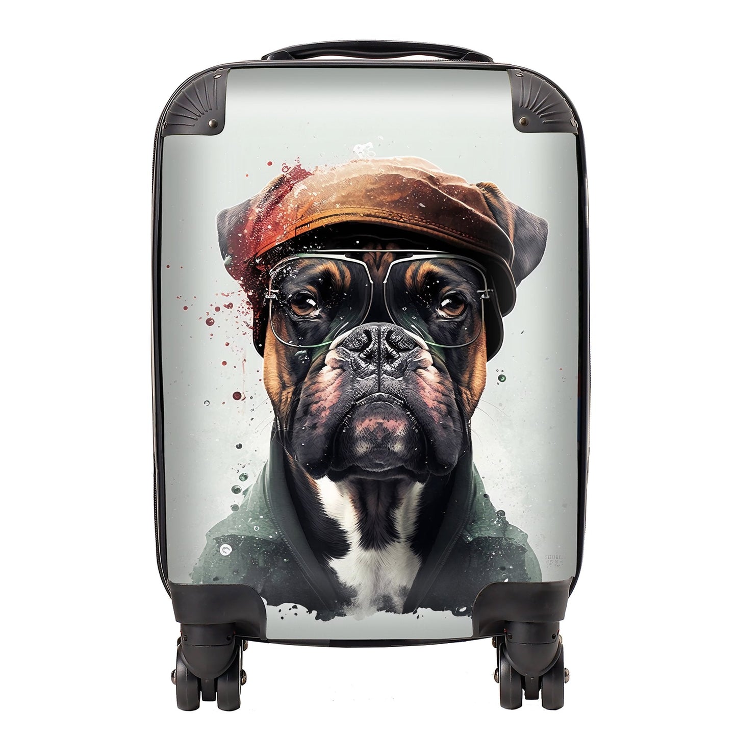 Boxer Dog With Hat Splashart Suitcase