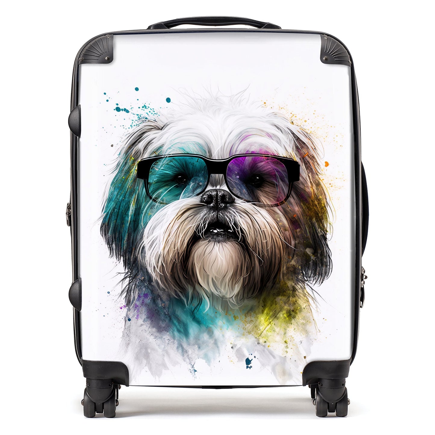 Lhasa Apso Face Glasses Splashart Suitcase