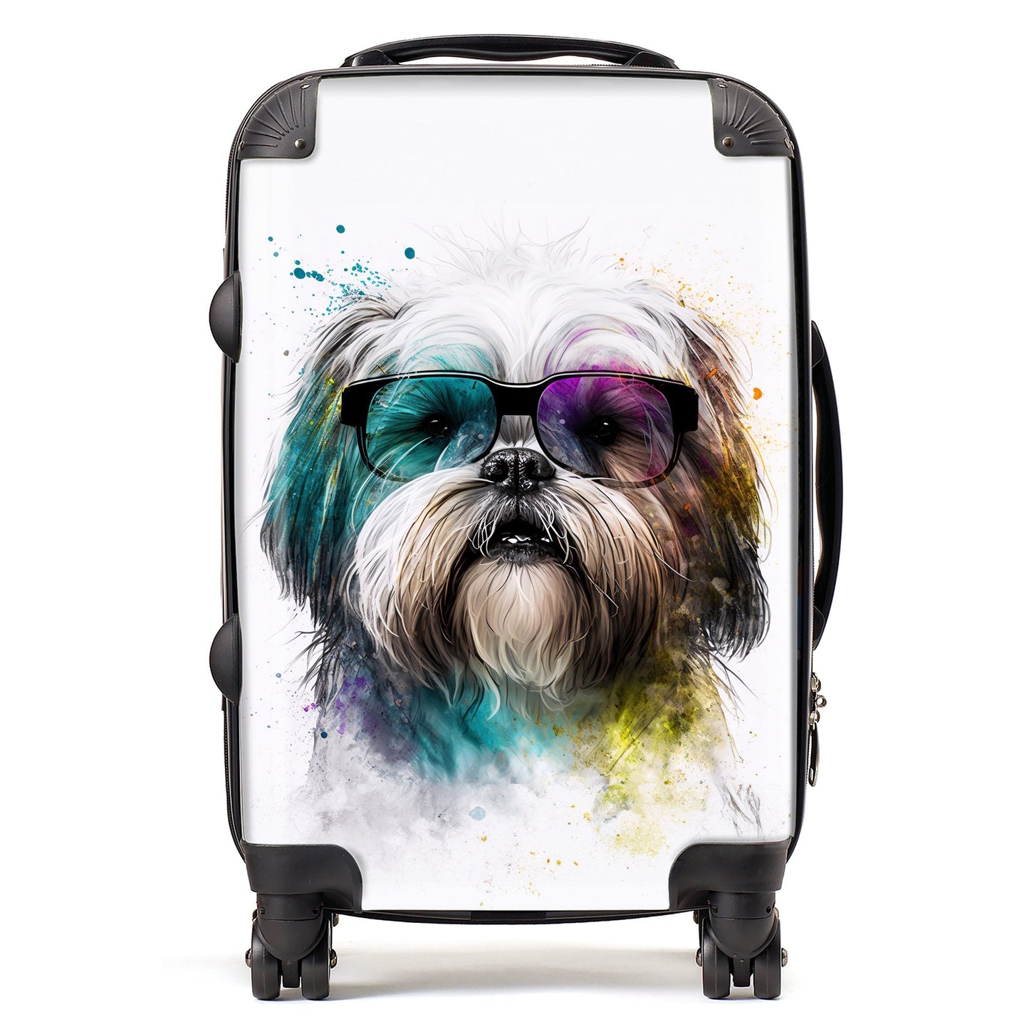 Lhasa Apso Face Glasses Splashart Suitcase