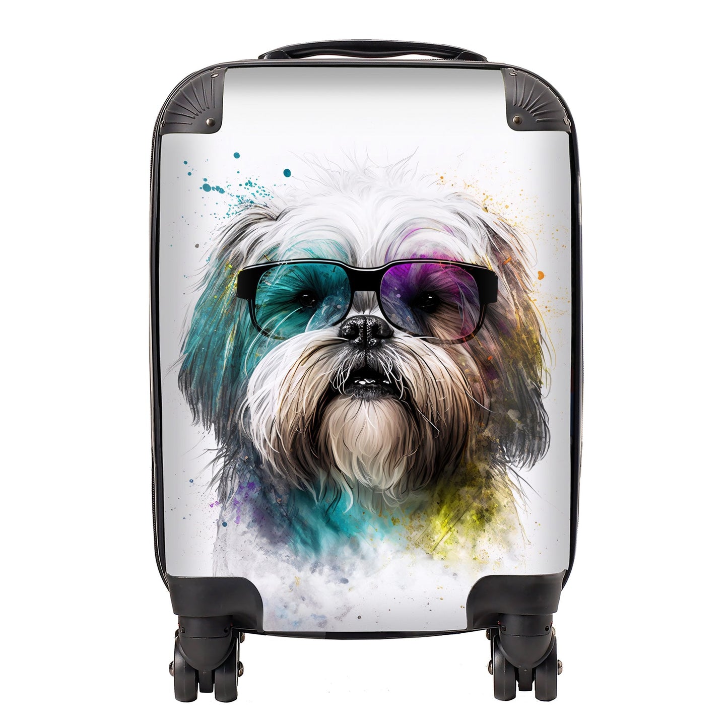 Lhasa Apso Face Glasses Splashart Suitcase