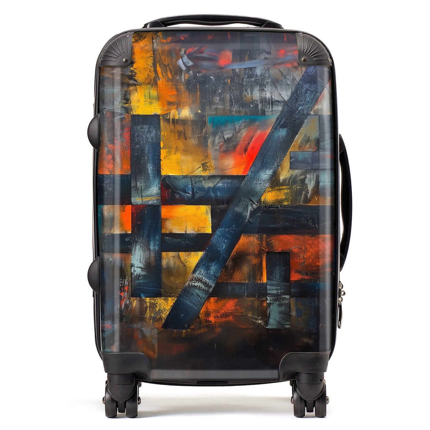 Geometric Interplay: Abstract Patterns Suitcase