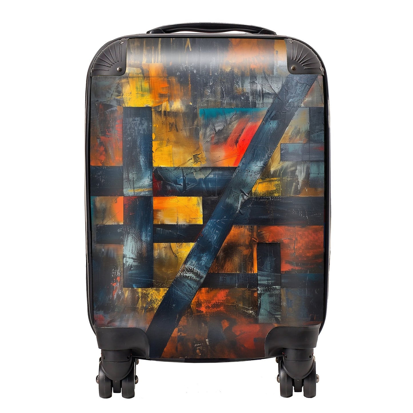 Geometric Interplay: Abstract Patterns Suitcase