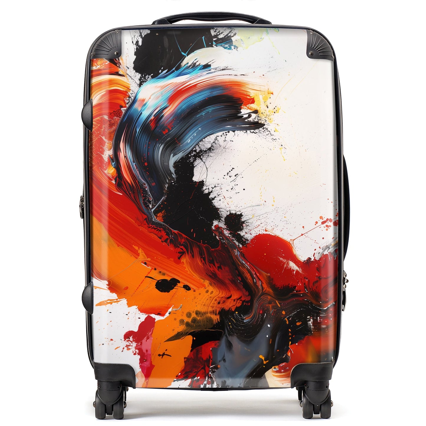 Fiery Waves: Abstract Motion Suitcase