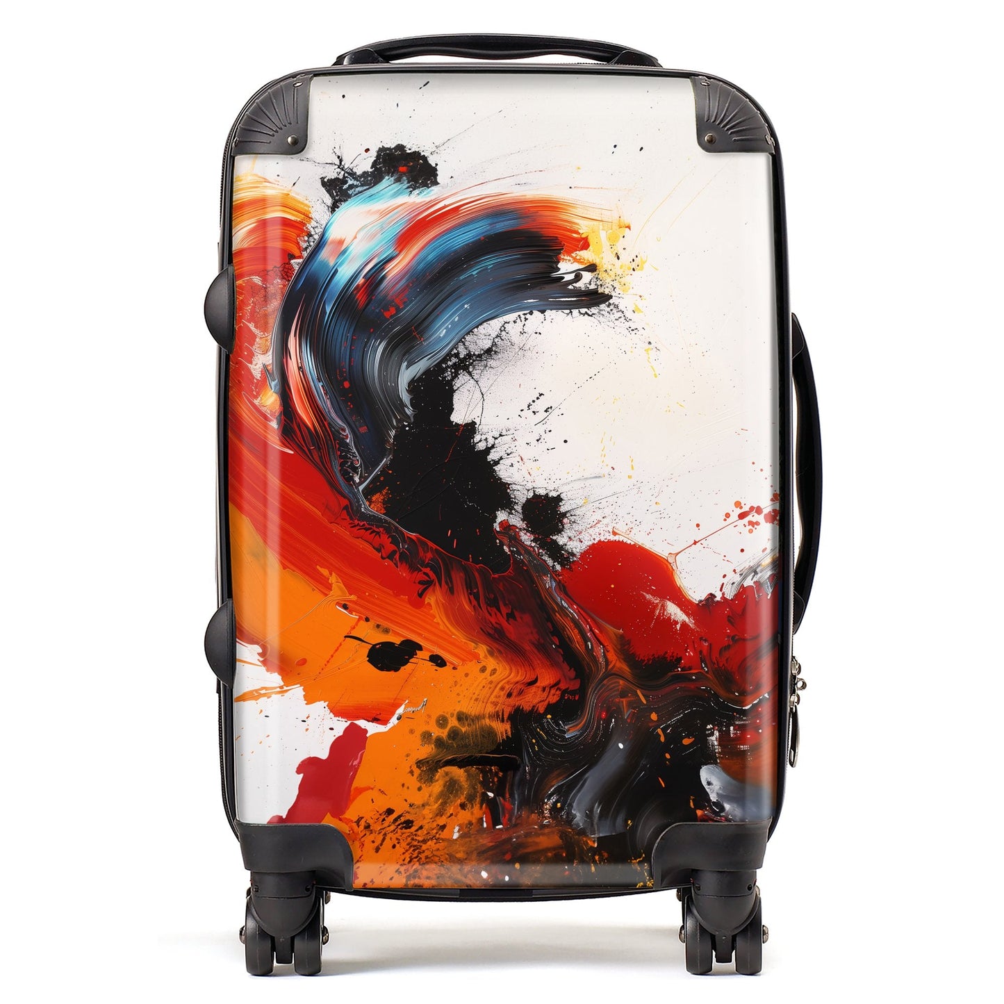 Fiery Waves: Abstract Motion Suitcase