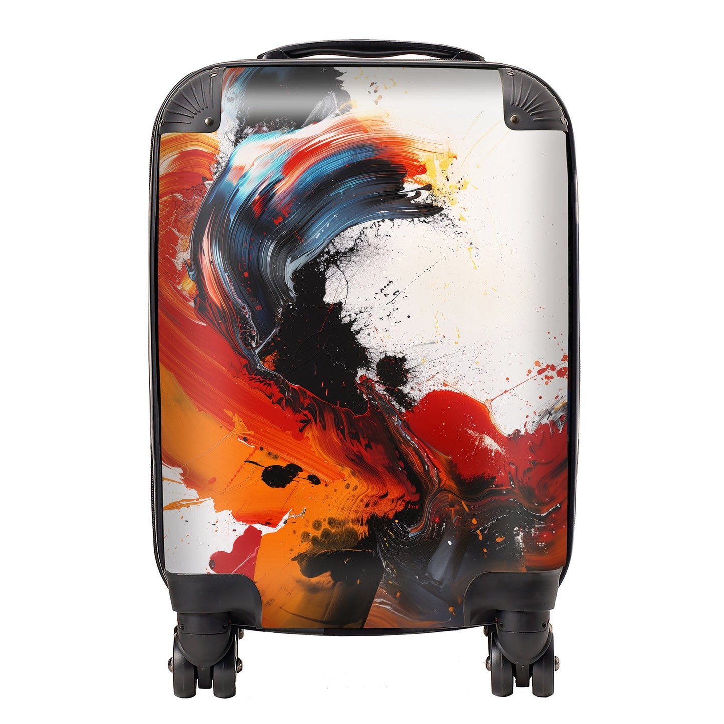 Fiery Waves: Abstract Motion Suitcase