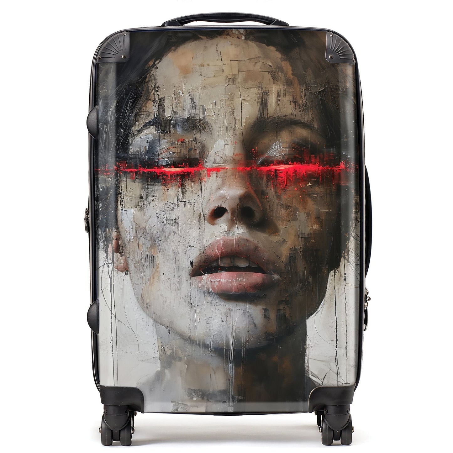 Abstract Face In Motion Suitcase