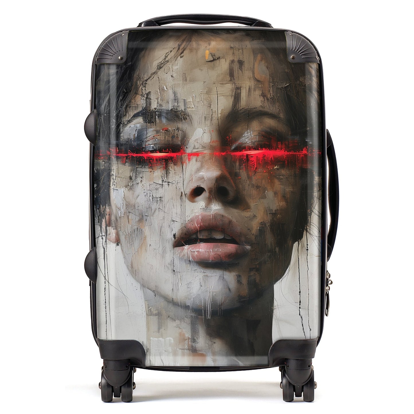 Abstract Face In Motion Suitcase