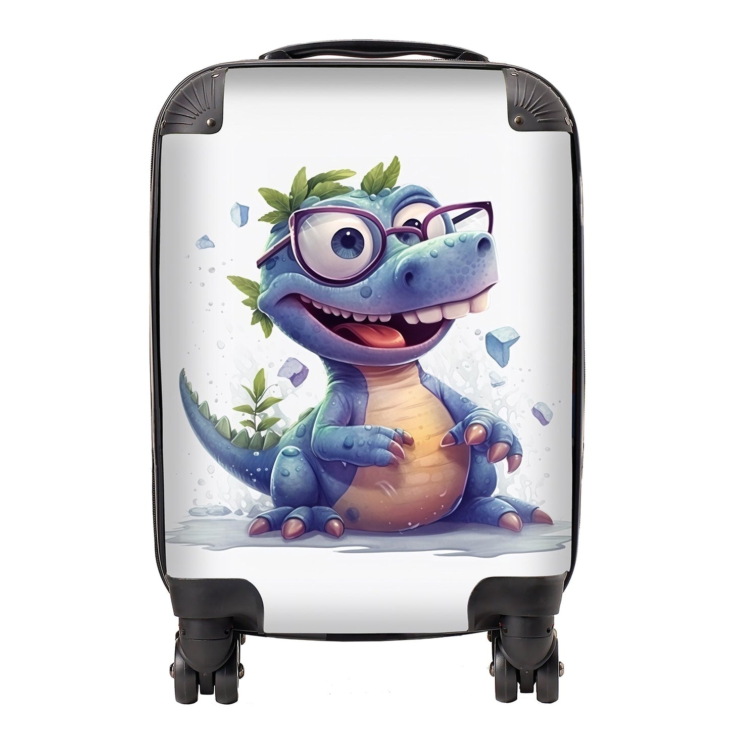 Happy Dinosaur With Glasses Suitcase